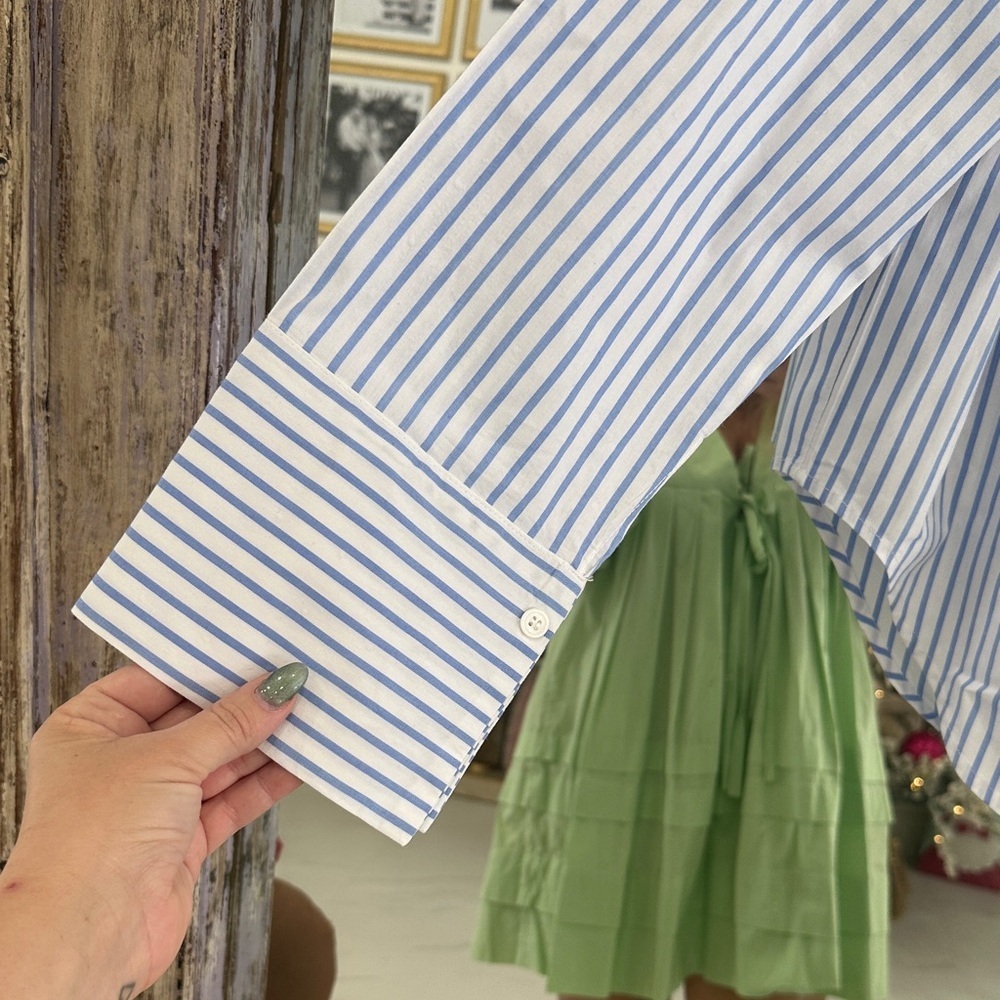 Blue Striped Button Down Shirt - Picture 4 of 5